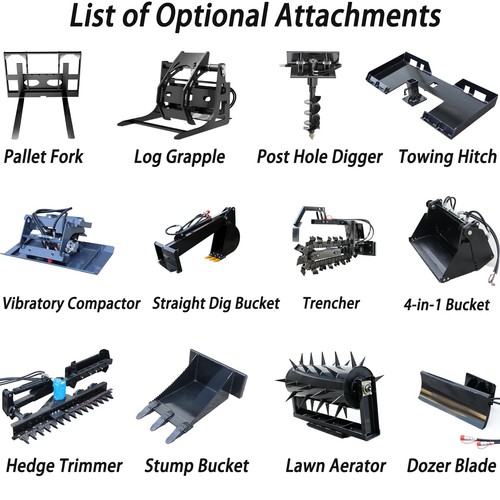 Mini skid steer attachments - mini,